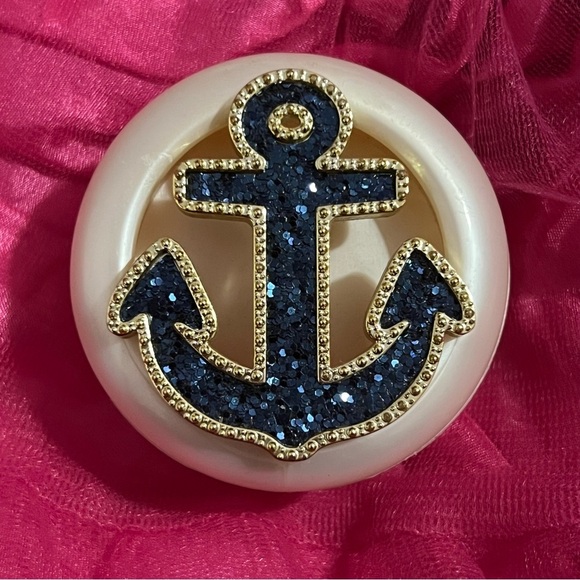 Bath & Body Works Other - Bath Body Works Blue Glitter Navy Anchor Scentportable Car Air Freshener Holder
